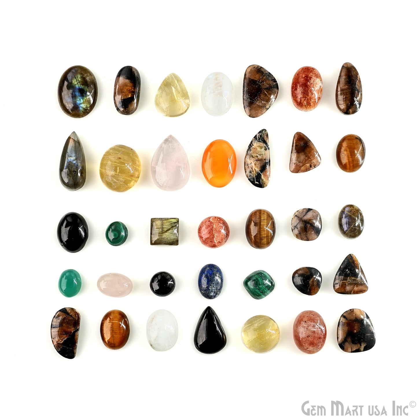 Multi Color Mix Shape Cabochon, Natural Multi Stone, 0.50-1 Inch Multi Healing Crystal for Jewelry Making