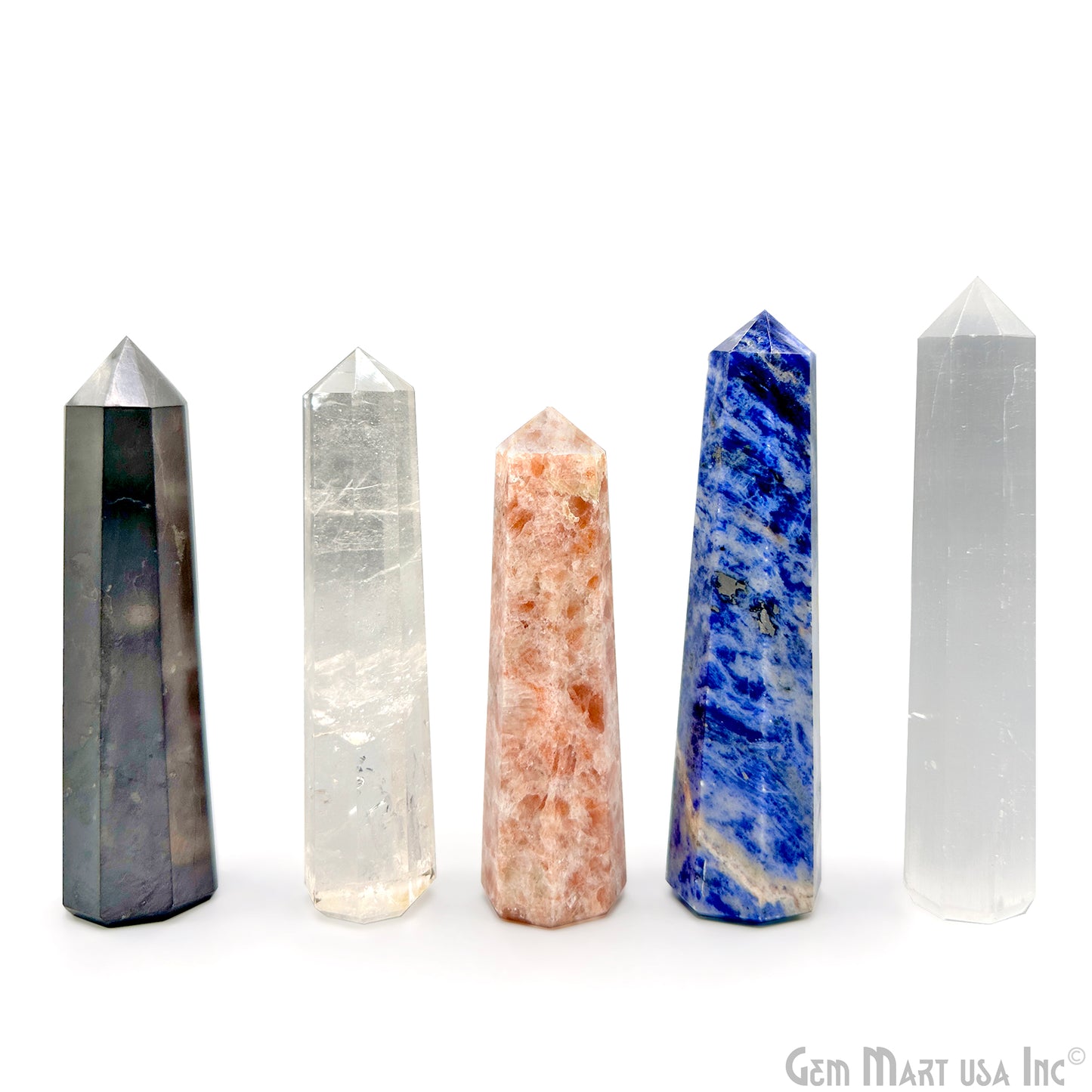 Gemstone Jumbo Tower Crystal Tower Obelisk Healing Meditation Gemstones 4-5 Inch