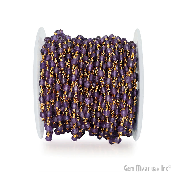 Amethyst 4mm Gold Plated...