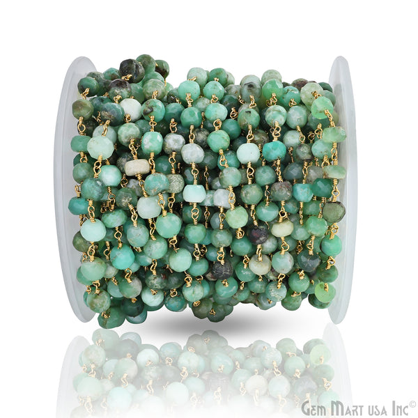 Chrysoprase 7-8mm Gold Plated...
