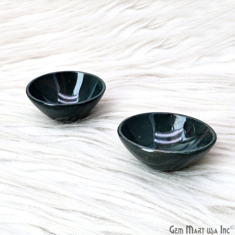 Natural Blood Stone Mini Carved Gemstone Bowl Cup 2 inch