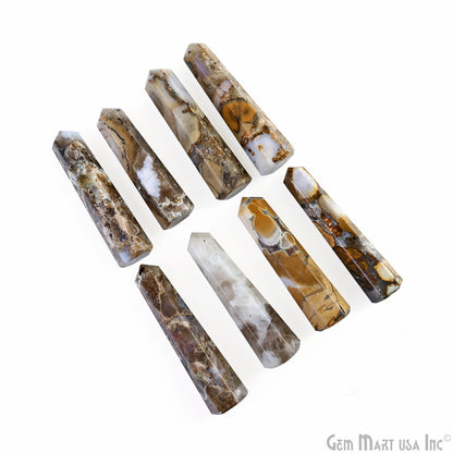 Picture Jasper Gemstone Jumbo Tower Crystal Tower Obelisk Healing Meditation Gemstones 2-3 Inch