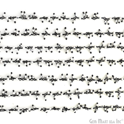 Howlite Cabochon Beads 2-2.5mm Oxidized Gemstone Rosary Chain