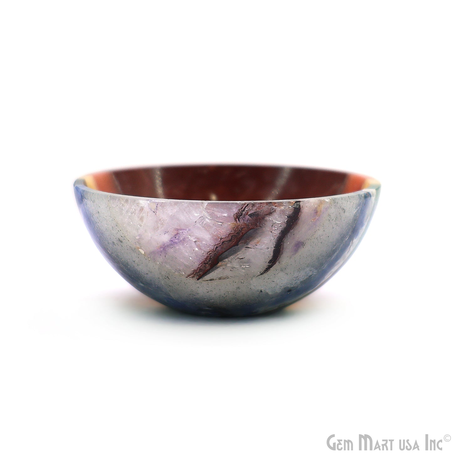 Seven Chakra Mini Carved Gemstone Bowl Cup 2 inch