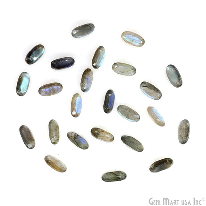 Labradorite Wholesale Gemstones, 100% Natural Semi-Precious Gems, Blue Flash Faceted Loose Gems, 12x6mm, Oval, 4PC Lot