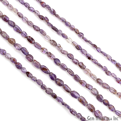 Amethyst Tumble Beads Free Form Drilled Beads 8X5mm Waist Beads, Rondelle Bead Strand 13 Inch