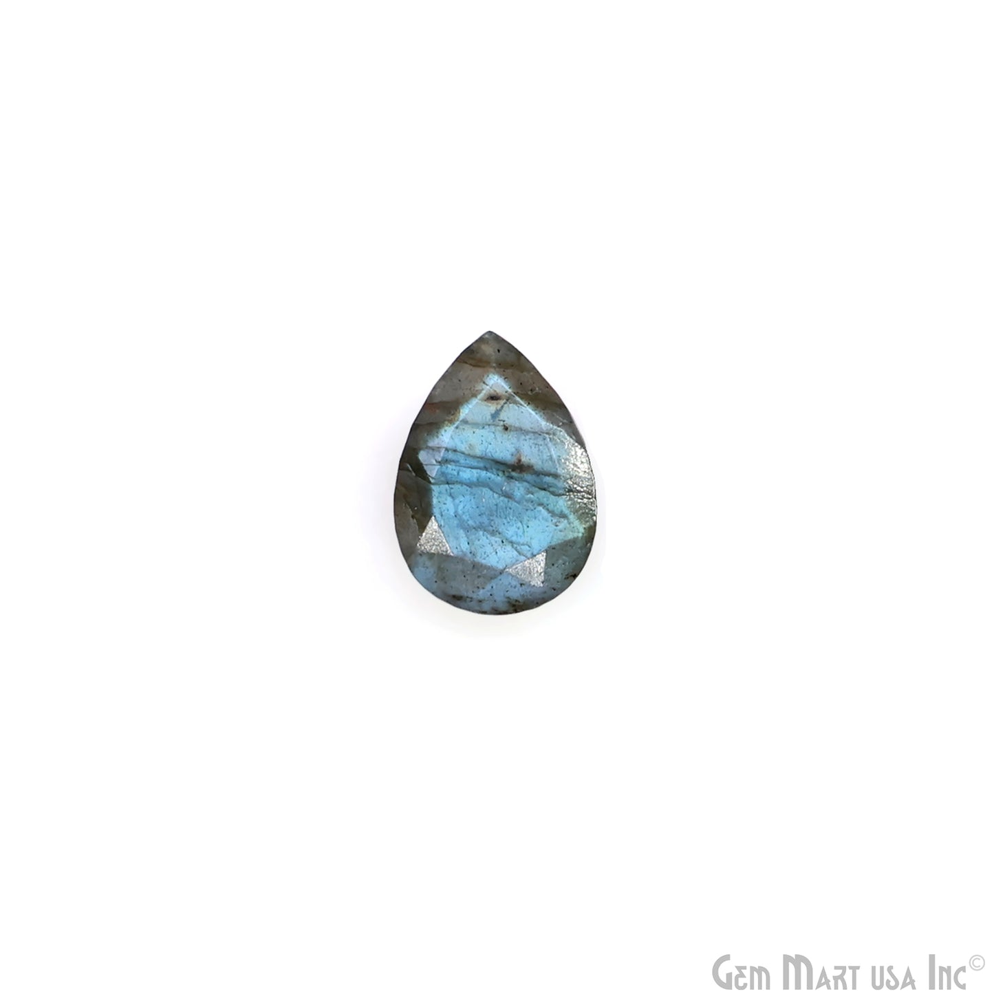 Labradorite Wholesale Gemstones, 100% Natural Semi-Precious Gems, Blue Flash Faceted Loose Gems, 10x14mm, Pears, 2PC Lot