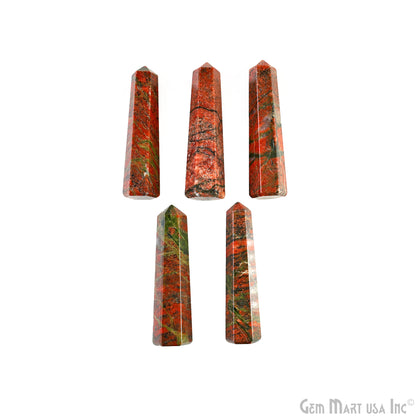 Unakite Gemstone Jumbo Tower Crystal Tower Obelisk Healing Meditation Gemstones 2-3 Inch