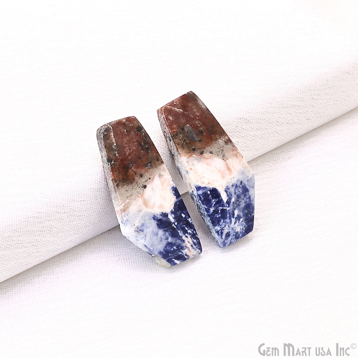 Sodalite Free Form 28x13mm Loose Gemstone For Earring Pair