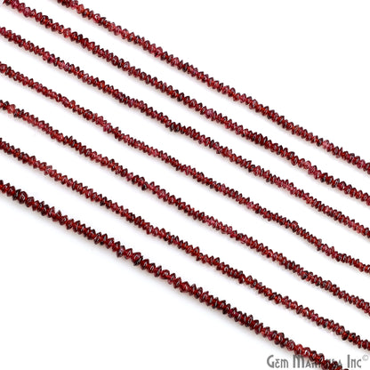 Garnet Faceted Round Drilled Beads 3-4mm Waist Beads, Rondelle Bead Strand 14 Inch