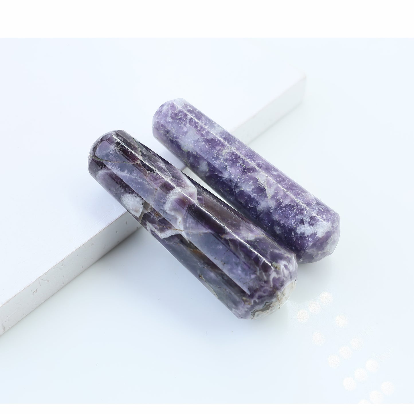 Lepidolite Massage Wand Terminate Gemstone, Metaphysical, Crystal Pencil Point, Crystal Tower, Chakra Stone, Healing Crystal 3-4Inch