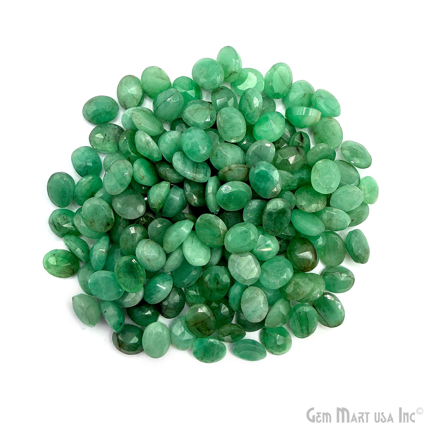 Emerald Wholesale Gemstones, 100% Natural Precious Gems, Green Faceted Loose Gems, 5x4mm, Oval, 5 Carats