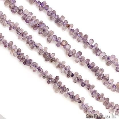 Amethyst Smooth Free Form Drilled Beads 5-6X9-11mm Waist Beads, Rondelle Bead Strand 14 Inch