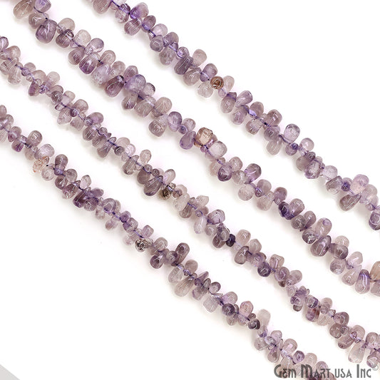 Amethyst Smooth Free Form Drilled Beads 5-6X9-11mm Waist Beads, Rondelle Bead Strand 14 Inch