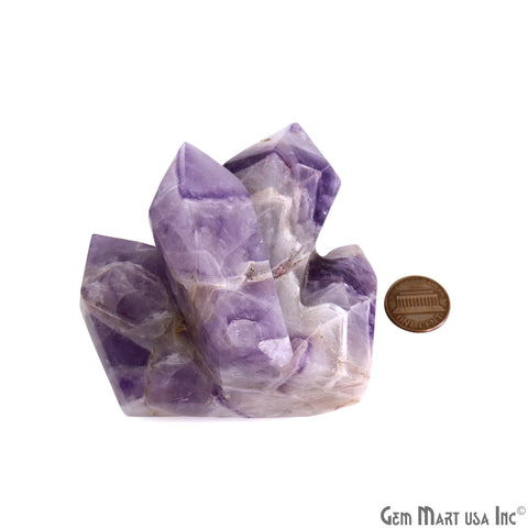 Clear Amethyst Crystal Cluster, Terminated Crystal Rock Cluster Family, Mineral Specimen, Home Decor, Spiritual Gift 3-4Inch