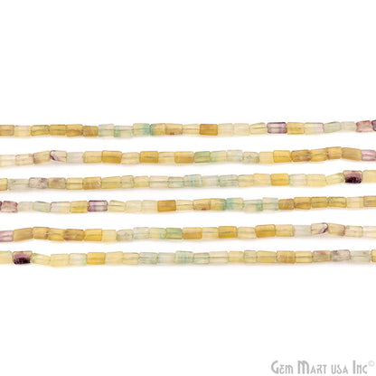 Fluorite Smooth Square Drilled Beads 7-10X6-7mm Waist Beads, Rondelle Bead Strand 13 Inch