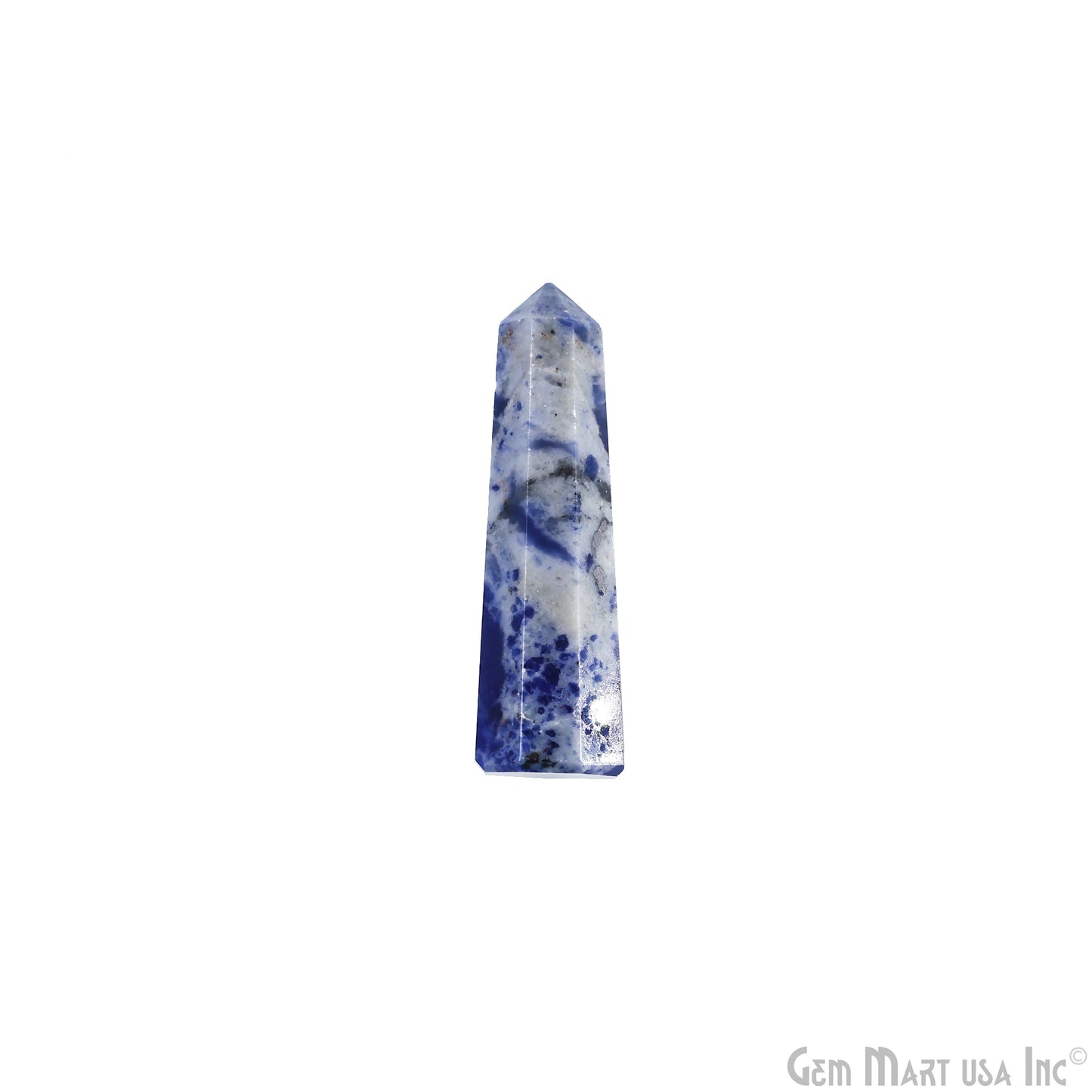 Sodalite Gemstone Jumbo Tower Crystal Tower Obelisk Healing Meditation Gemstones 2-3 Inch