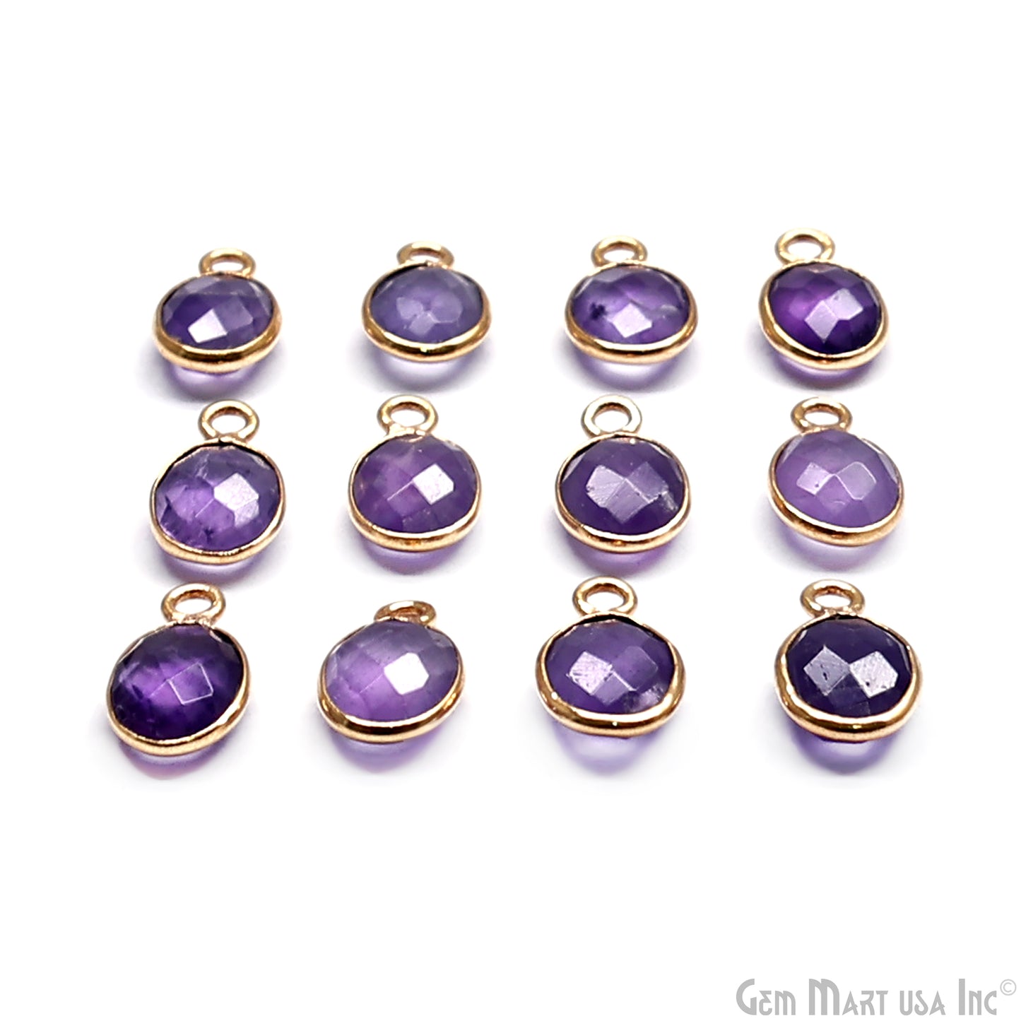 Oval 6x8mm Gold Bezel Single Bail Gemstone Connector