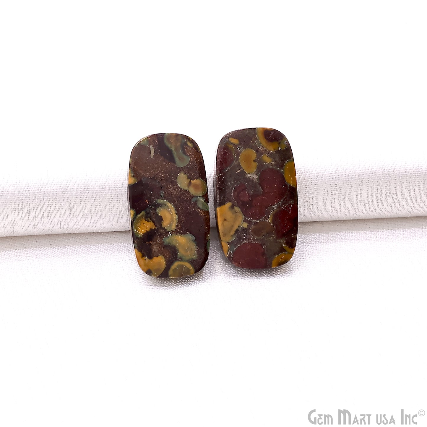 Fruit Jasper Octagon Shape 26x16mm Loose Gemstone For Earring Pair