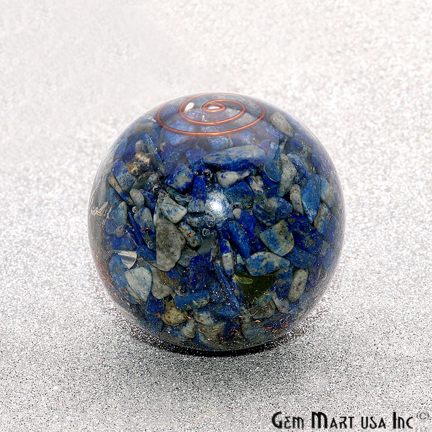 Lapis Healing Gemstone Sphere 2" - Reiki Meditation Ball, Chakra Balancing, Orgone Energy, Spiritual Healing, Home Decor