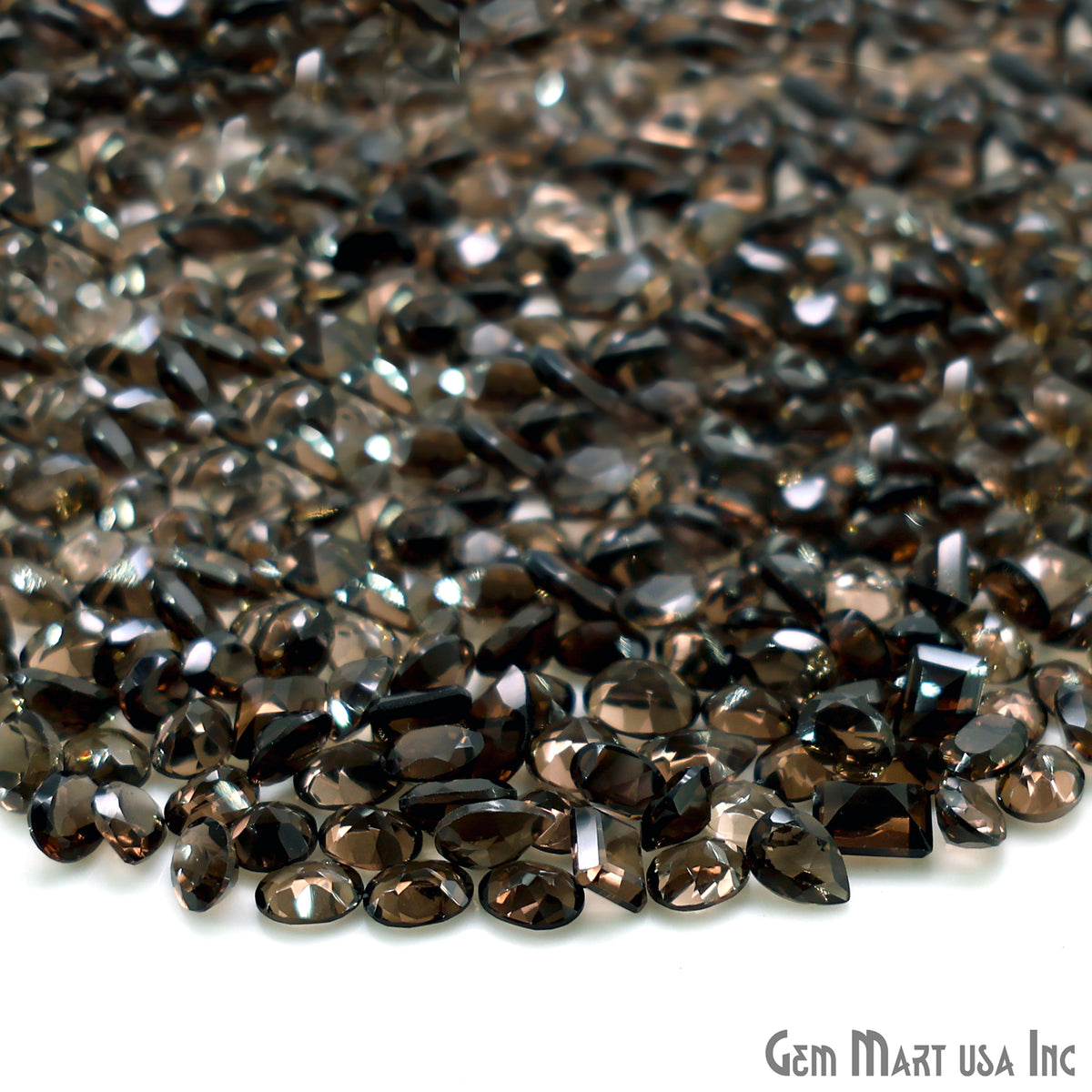 Smoky Topaz Wholesale Gemstones, 100% Natural Semi-Precious Gems, Brown Faceted Loose Gems, 4-8mm, Mixed, 50 Carats