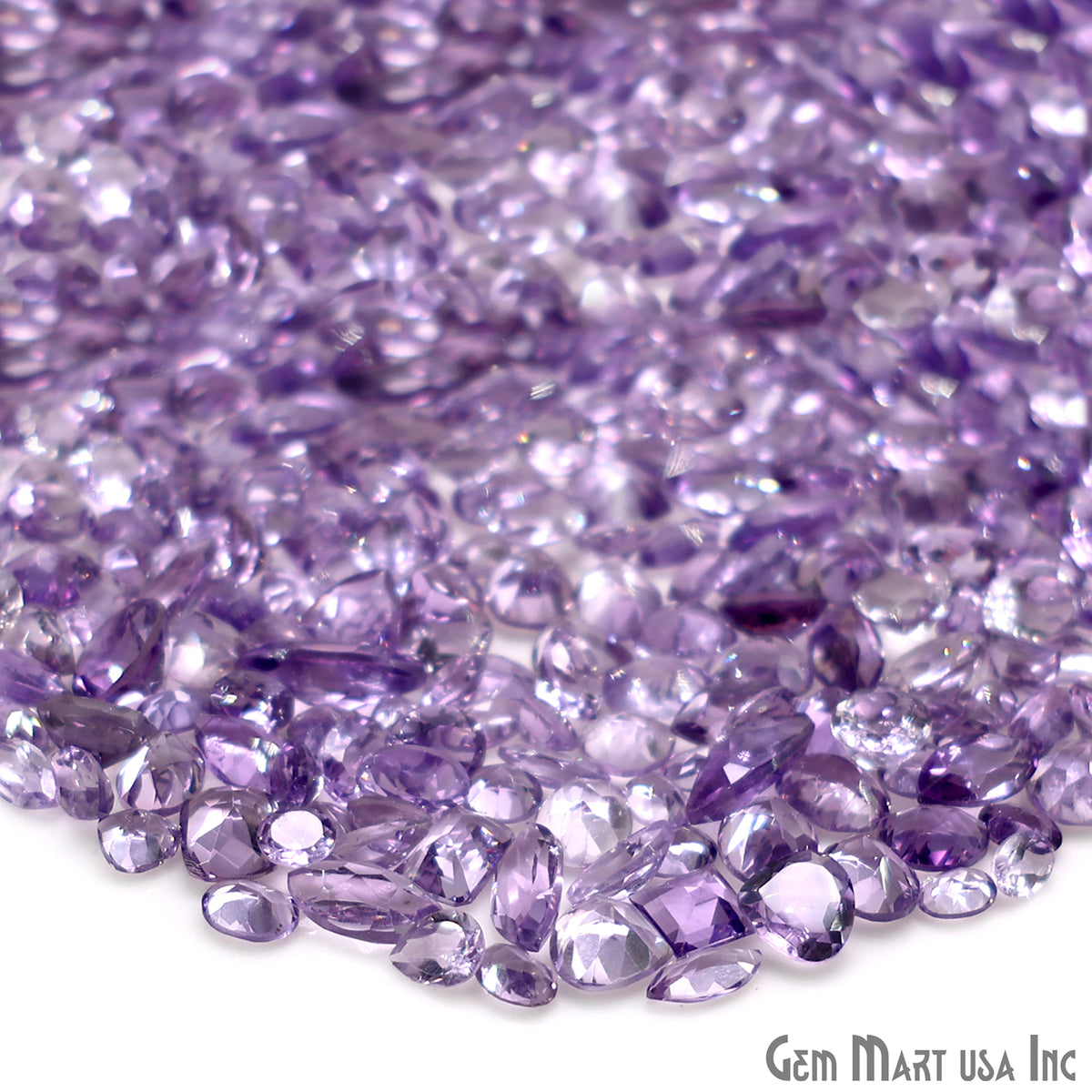 Amethyst Wholesale Gemstones, 100% Natural Semi-Precious Gems, Purple Faceted Loose Gems, 4-8mm, Mixed, 50 Carats