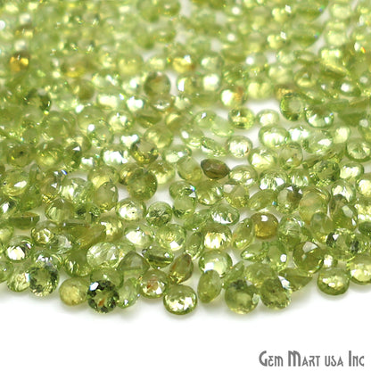 Peridot Wholesale Gemstones, 100% Natural Semi-Precious Gems, Green Faceted Loose Gems, 4-8mm, Mixed, 50 Carats