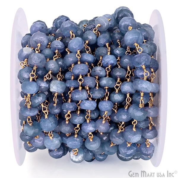 Tanzanite Faceted 8-9mm Gold...