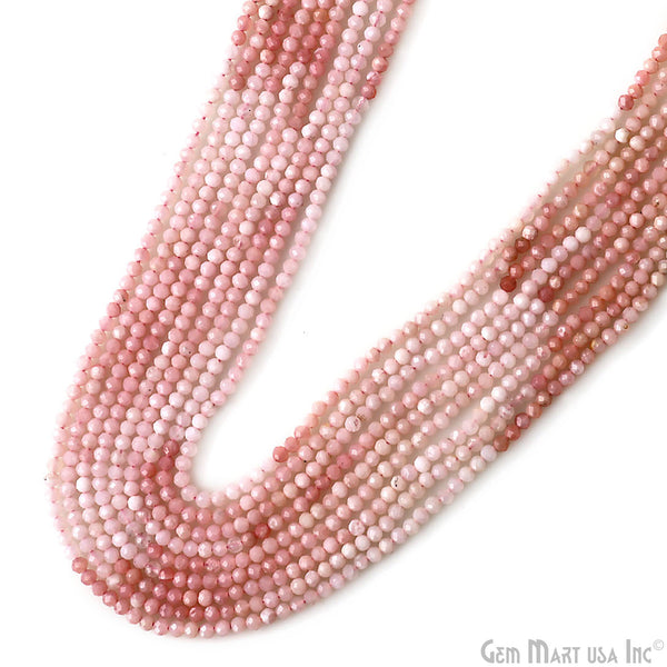 Pink Opal Rondelle Beads,...