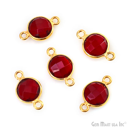 Round 8mm Gold Plated Double Bail Gemstone Connectors