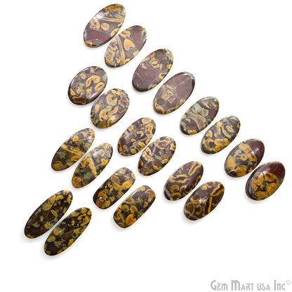 Fruit Jasper Oval Shape 31x16mm Loose Gemstone For Earring Pair