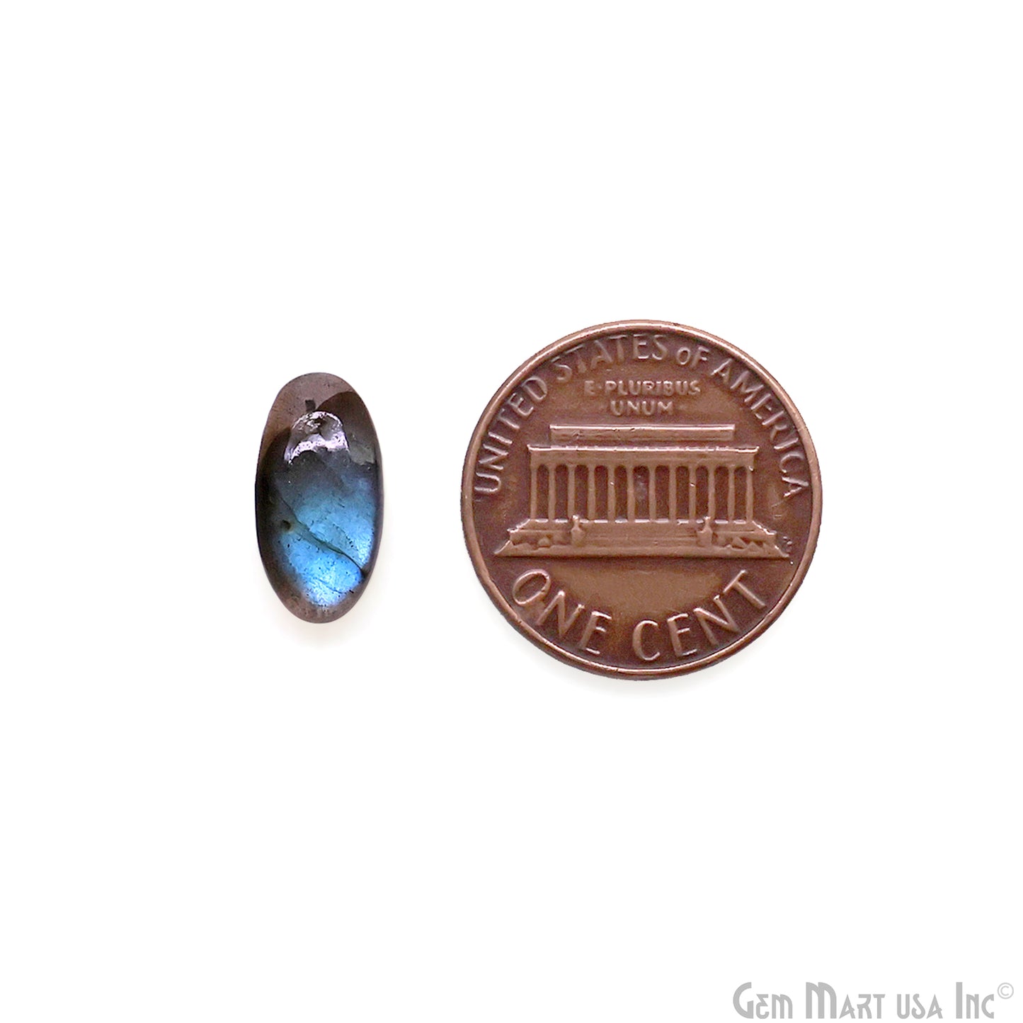 Labradorite Wholesale Gemstones, 100% Natural Semi-Precious Gems, Blue Flash Cabochon Loose Gems, 14x6mm, Oval, 4PC Lot