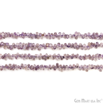 Amethyst Smooth Free Form Drilled Beads 5-6X9-11mm Waist Beads, Rondelle Bead Strand 14 Inch