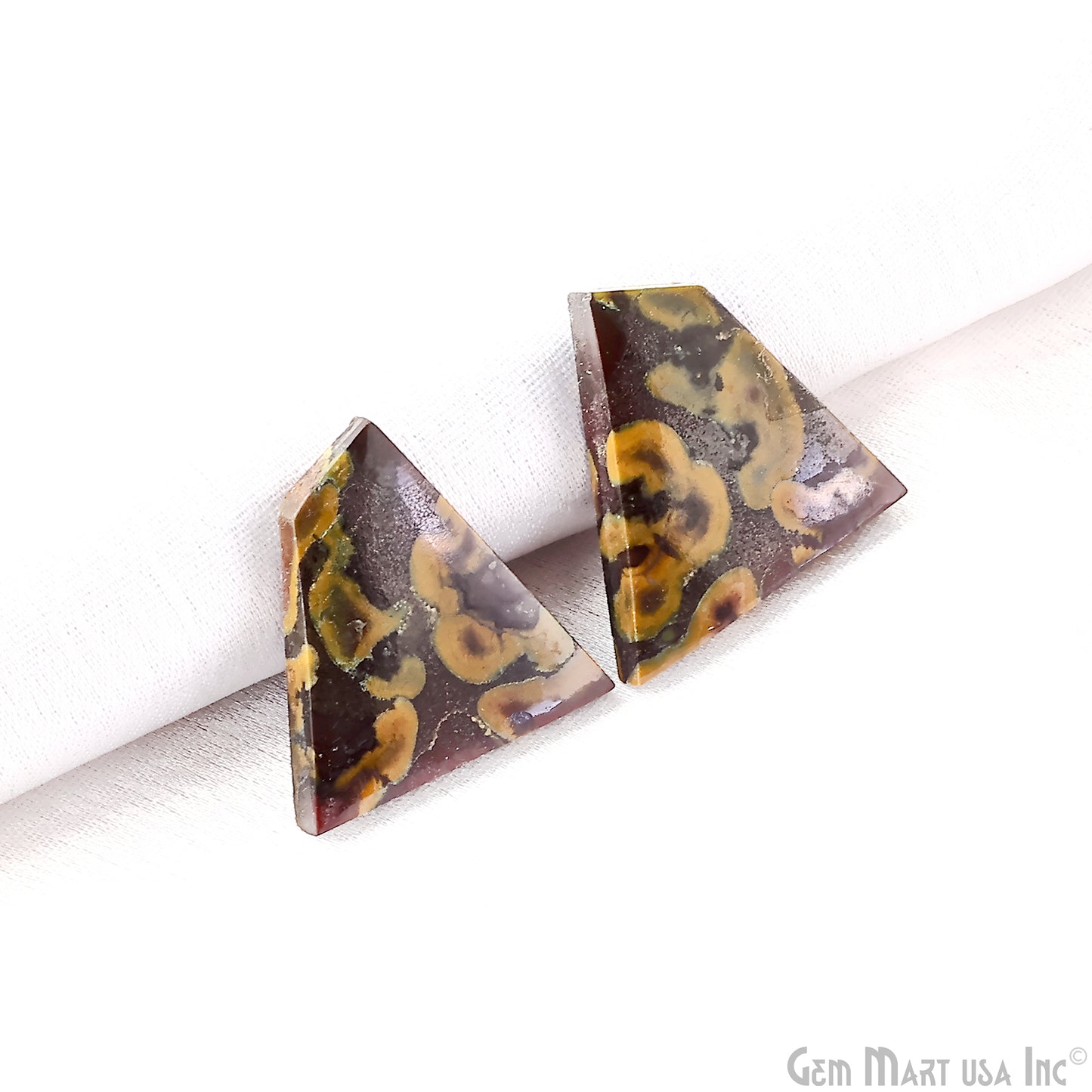 Fruit Jasper Free Form Shape 23x22mm Loose Gemstone For Earring Pair