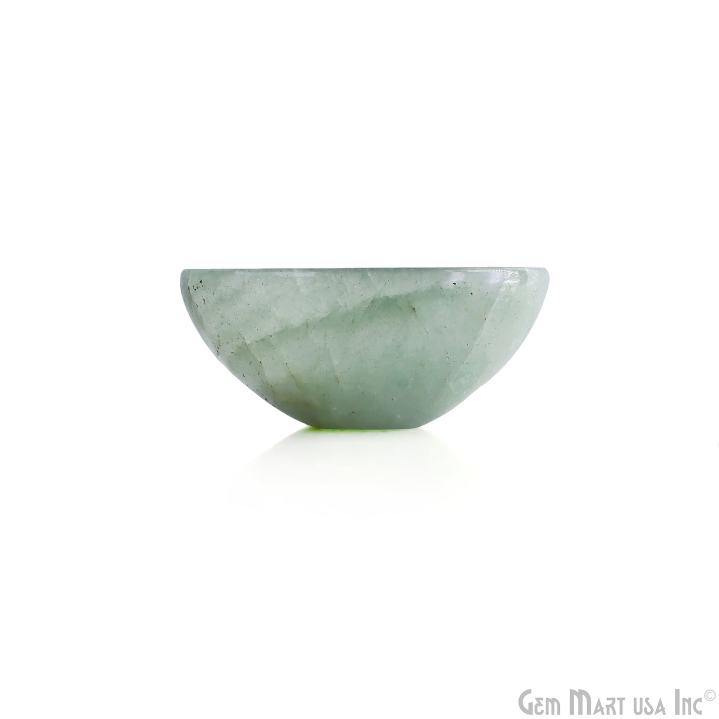 Natural Aquamarine Mini Carved Gemstone Bowl Cup 2 inch