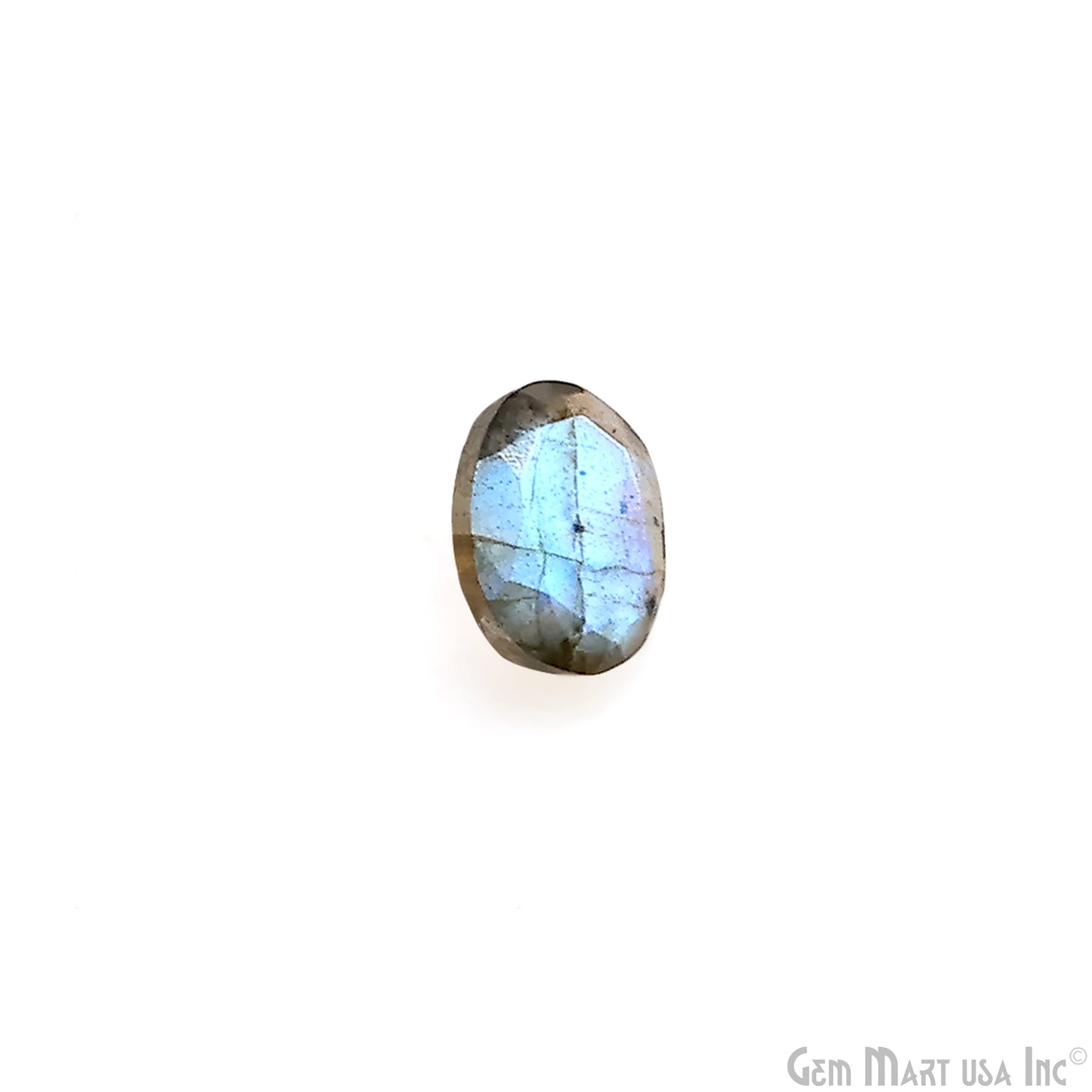 Labradorite Wholesale Gemstones, 100% Natural Semi-Precious Gems, Blue Flash Faceted Loose Gems, 8x10mm, Oval, 5PC Lot