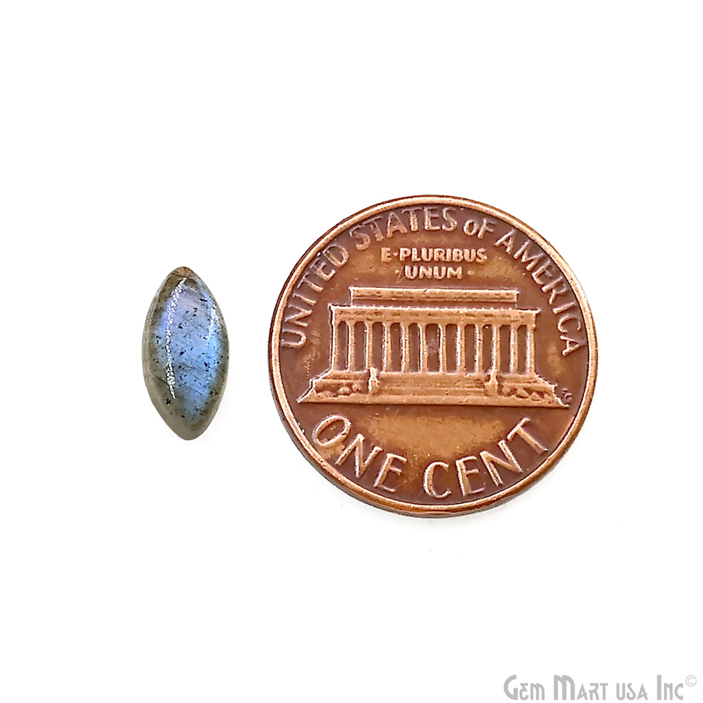 Labradorite Wholesale Gemstones, 100% Natural Semi-Precious Gems, Blue Flash Cabochon Loose Gems, 5x10mm, Marquise, 5PC Lot