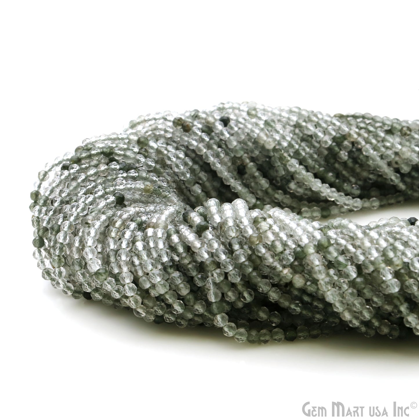 Rondelle Beads, 12-13 Inch Bead Strands, Natural Strung Gemstone, 2-2.5mm, Faceted, GemMartUSA (70000)