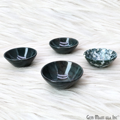 Natural Blood Stone Mini Carved Gemstone Bowl Cup 2 inch