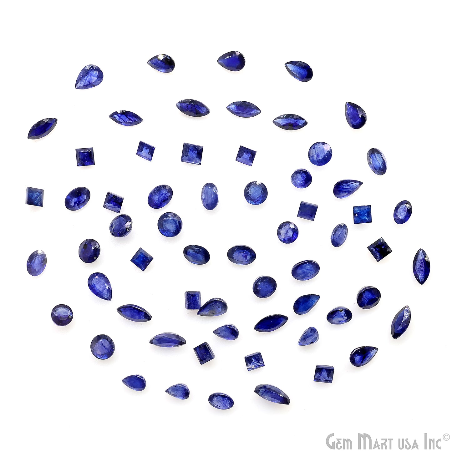 Sapphire Wholesale Gemstones, 100% Natural Precious Gems, Blue Faceted Loose Gems, 6-12mm, Mixed, 10 Carats