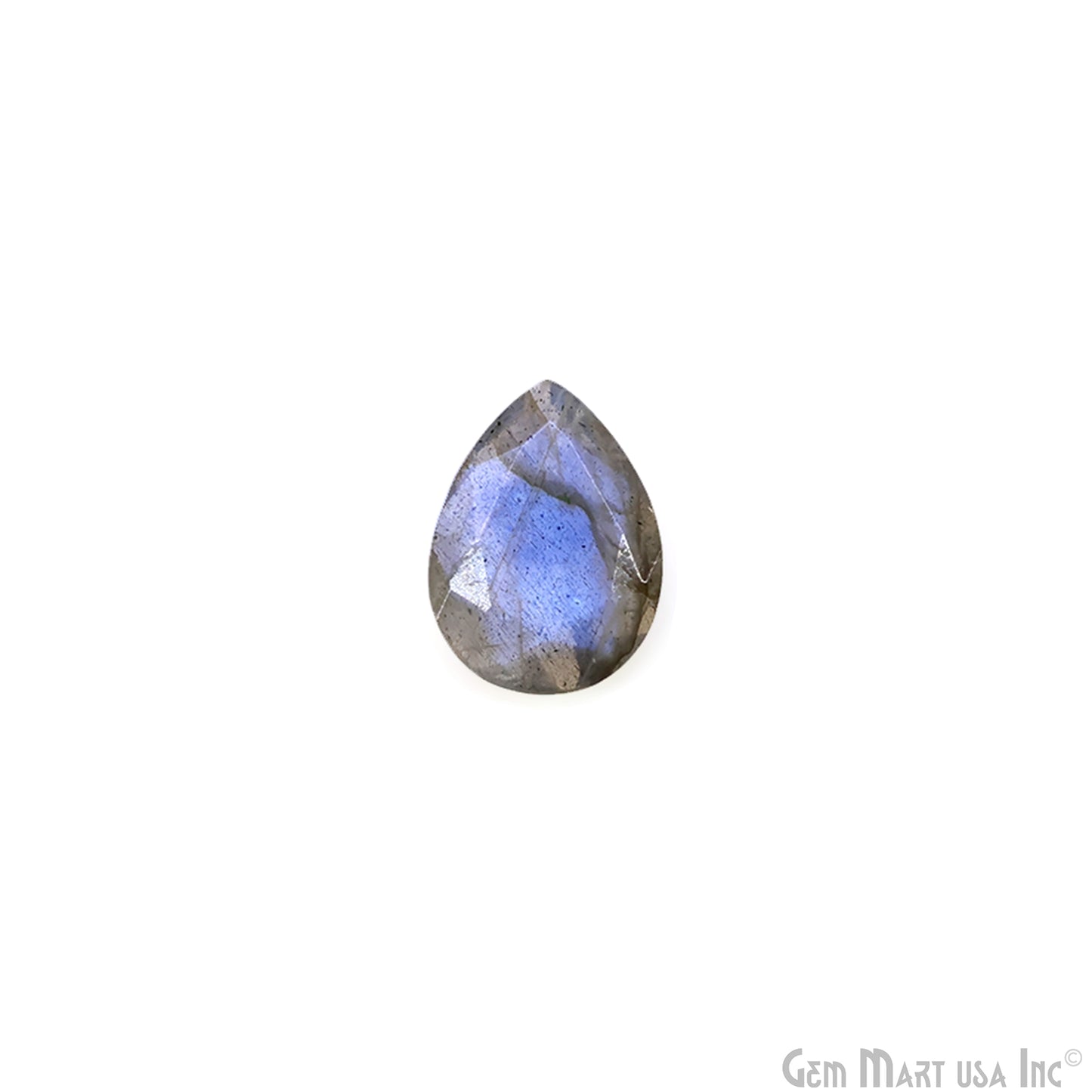 Labradorite Wholesale Gemstones, 100% Natural Semi-Precious Gems, Blue Flash Faceted Loose Gems, 13x18mm, Pears, 2PC Lot