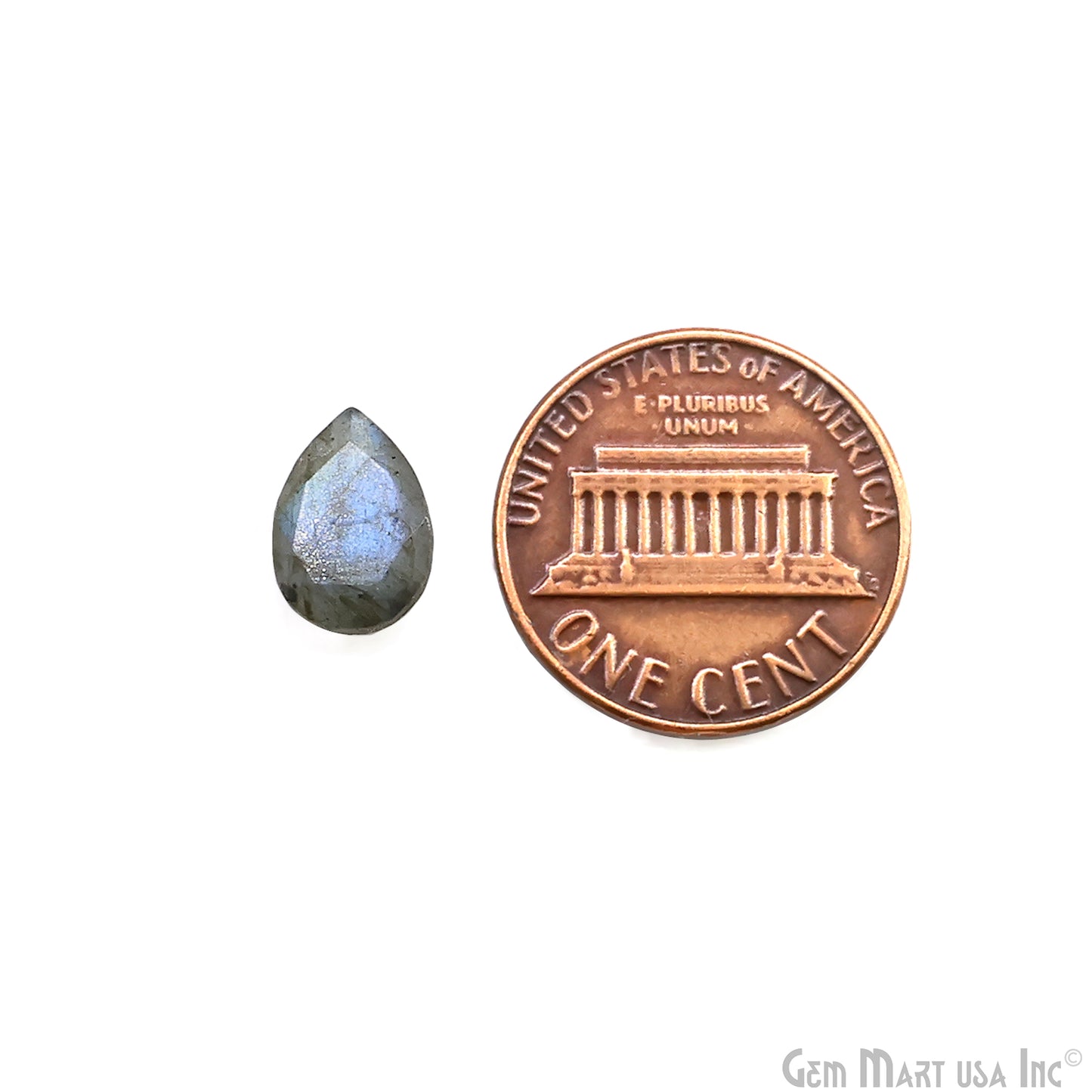 Labradorite Wholesale Gemstones, 100% Natural Semi-Precious Gems, Blue Flash Faceted Loose Gems, 7x10mm, Pears, 4PC Lot