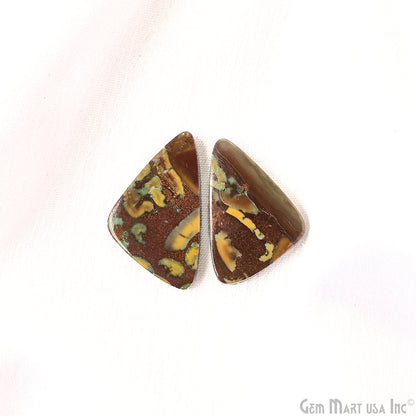 Fruit Jasper Free Form Shape 27x17mm Loose Gemstone For Earring Pair