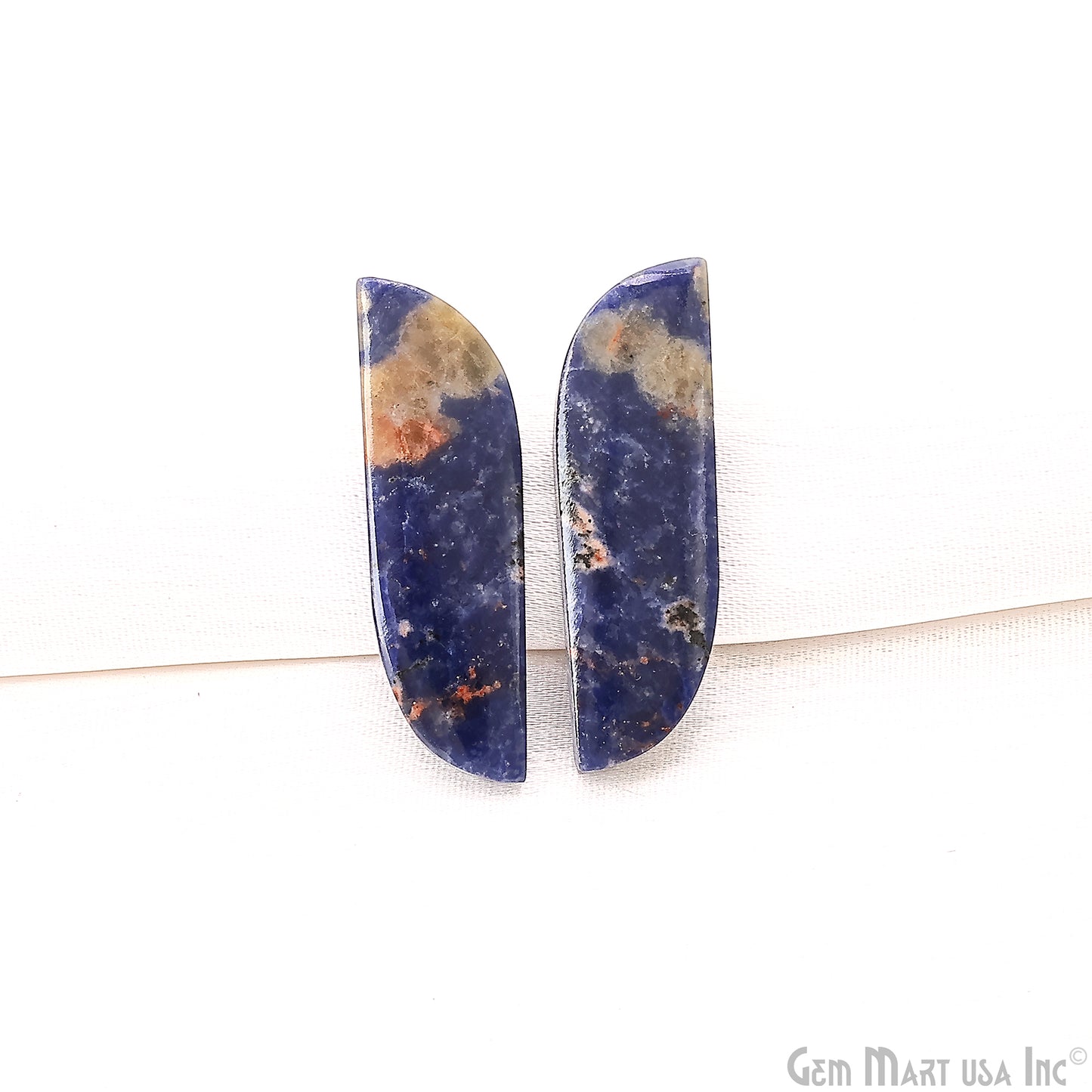 Sodalite Free Form 34x10mm Loose Gemstone For Earring Pair