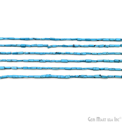 Turquoise Tumble Beads Free Form Drilled Beads 7-9X2-3mm Waist Beads, Rondelle Bead Strand 13 Inch