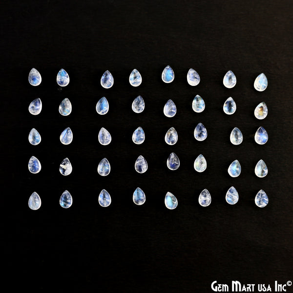 Rainbow Moonstone Pears Cabochon,...
