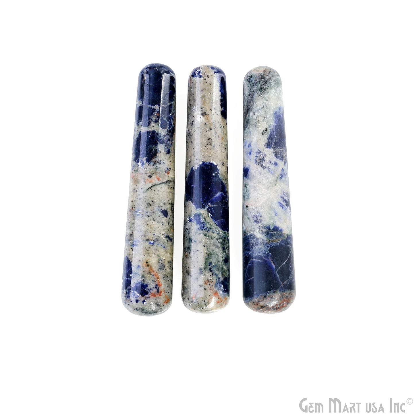 Sodalite Hand Made SPA Massage Wand Reiki Healing Crystal Relaxation Meditation Collection Gift, Healing Crystal 4Inch