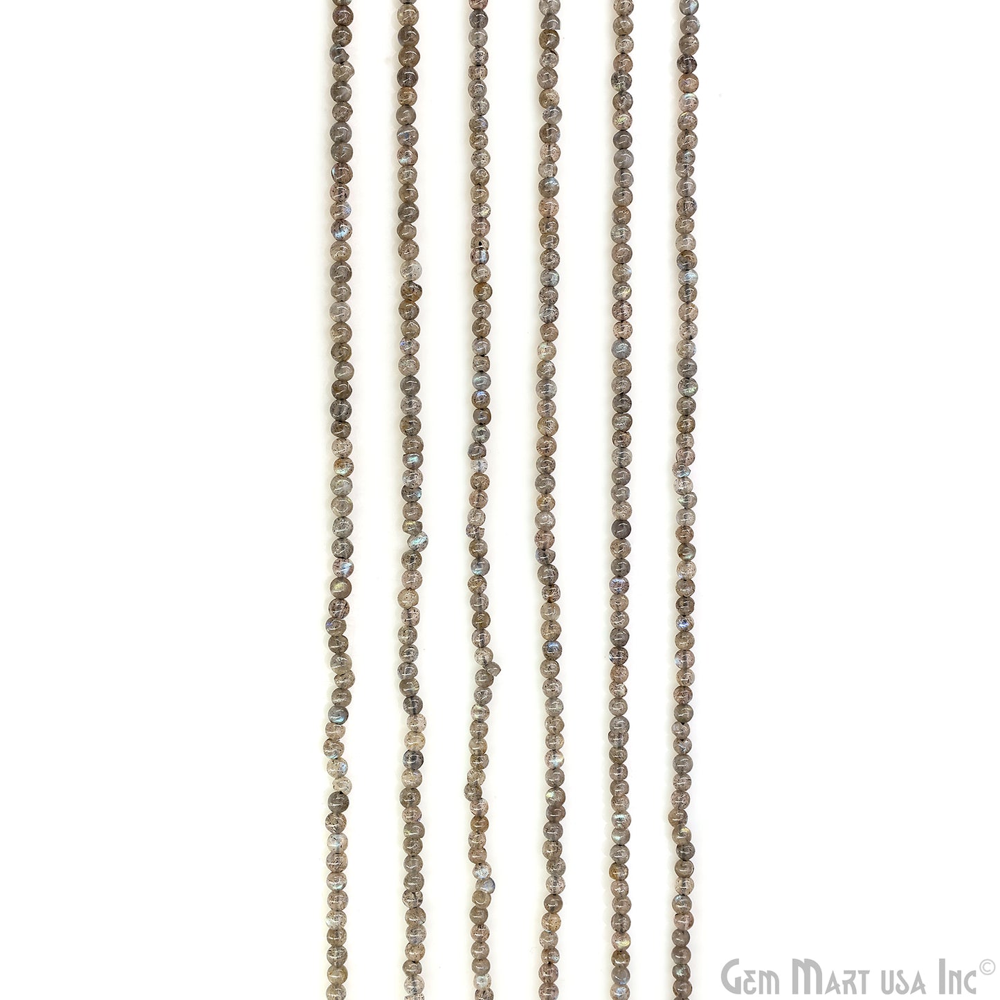 Labradorite Smooth Round Drilled Beads 3-4mm Waist Beads, Rondelle Bead Strand 14 Inch