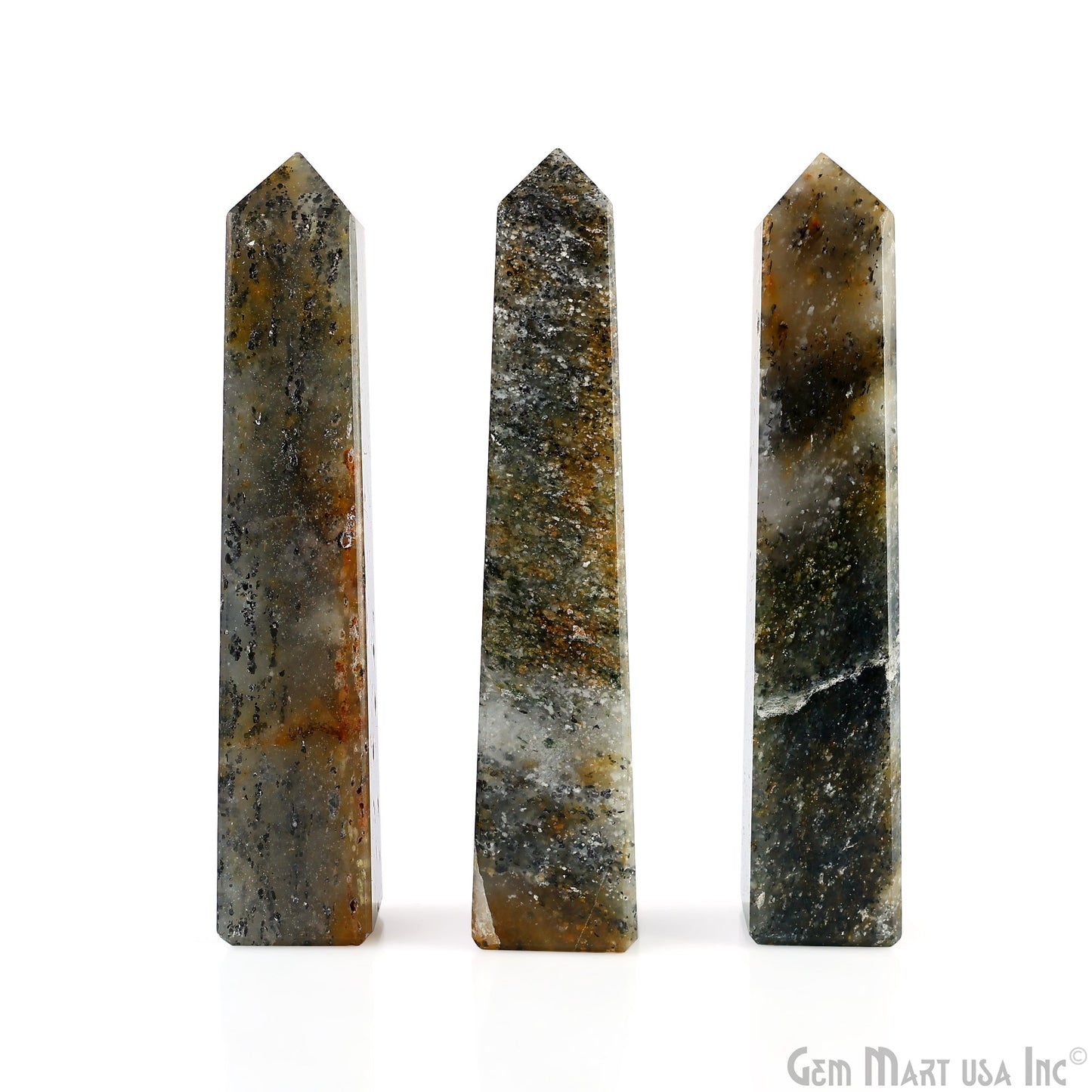 Gemstone Rectangle Tower Shape 4 Inch Crystal Tower Obelisk Healing Meditation Gemstones