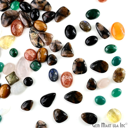 Multi Color Mix Shape Cabochon, Natural Multi Stone, 0.50-1 Inch Multi Healing Crystal for Jewelry Making